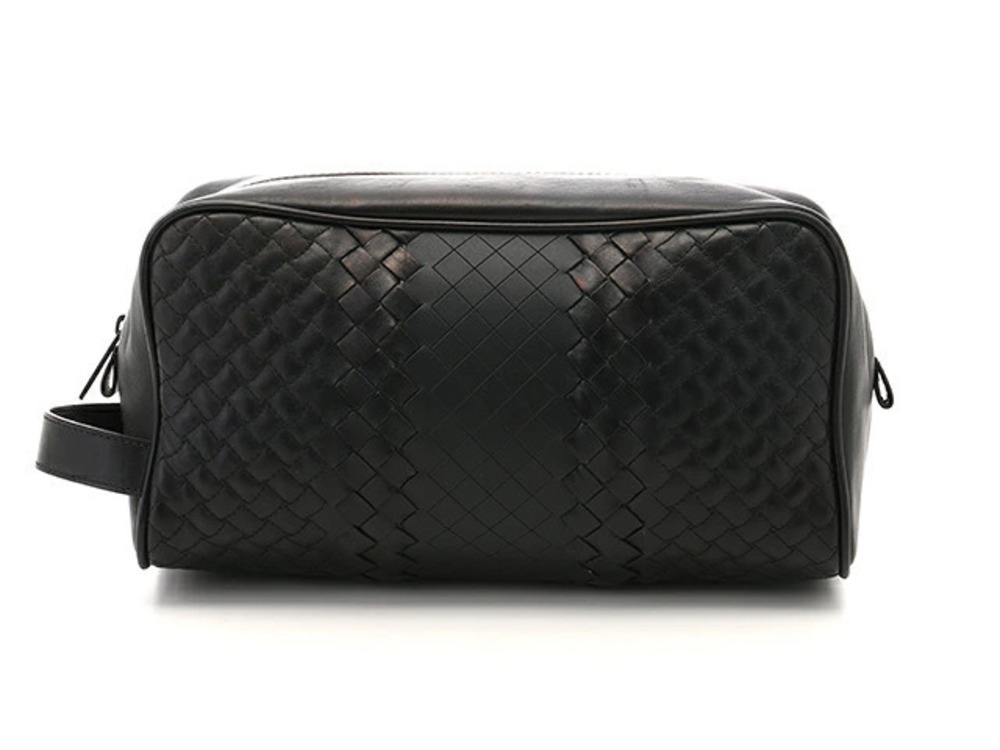 BOTTEGA VENETA Shoulder Bag Calfskin Intrecciato Black